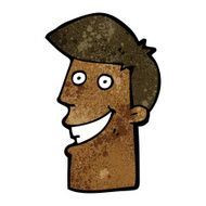 cartoon grinning man N60