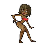 cartoon woman in bikini N37