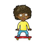 Cartoon Boy On Skateboard N14