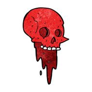 gross halloween skull cartoon N9