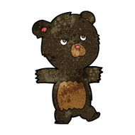 cartoon cute black bear N36