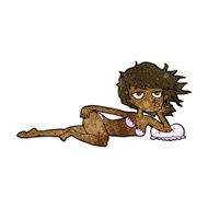cartoon woman posing in underwear N7