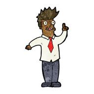 cartoon man with idea N118