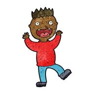 cartoon crazy happy man N6