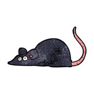 cartoon black rat N4