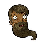 cartoon bearded man N40