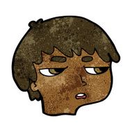cartoon annoyed boy N25