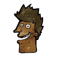 cartoon happy man face N12