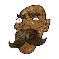 cartoon angry old man N105