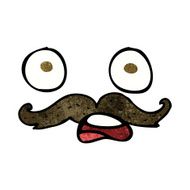 cartoon mustache face N3