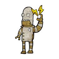 cartoon old robot N10