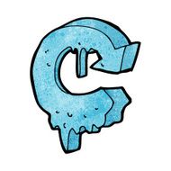 cartoon melting arrow symbol N4