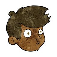 cartoon staring boy N15