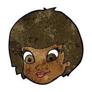cartoon female face N98
