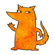 cartoon fox waving N3