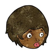 Cartoon Girl With Concerned Expression N7