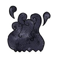 black smoke cartoon element N3