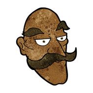 cartoon old man face N7