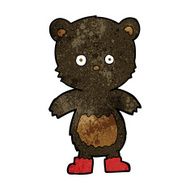 cartoon black bear cub N43