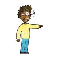 cartoon man with popping out eyes N20