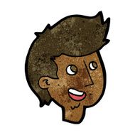 cartoon happy boy face N31
