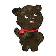 cartoon cute black bear cub N13