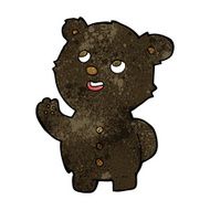 cartoon cute black bear cub N14