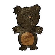 cartoon cute black bear cub N15