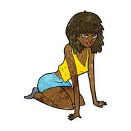 cartoon woman in sexy pose N10