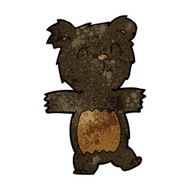 cartoon cute black bear cub N16