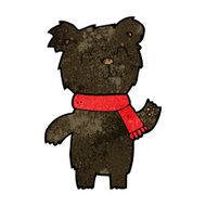 cartoon cute black bear cub N17