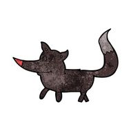 cartoon little wolf N61