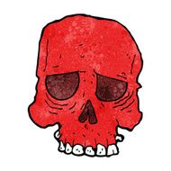 cartoon spooky skull N117
