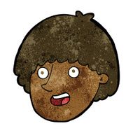 cartoon happy male face N13