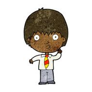 cartoon school boy answering question N33