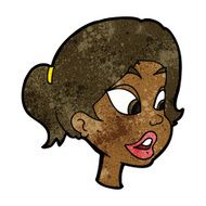 cartoon friendly woman N47