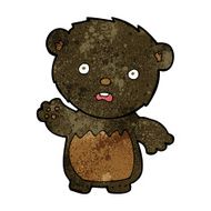 cartoon worried black bear N3