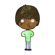 cartoon whistling boy N12