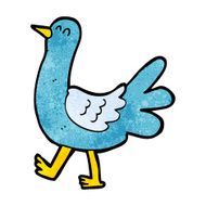 cartoon walking bird N13