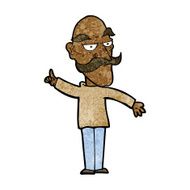 cartoon old man telling story N7