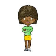 cartoon happy woman N178