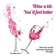 Wine splash and blots concept N5