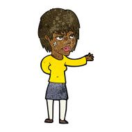 cartoon woman with sticking plaster on face N7