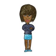 cartoon annoyed woman N128