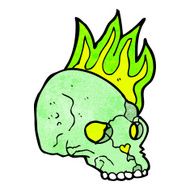 cartoon spooky skull N118