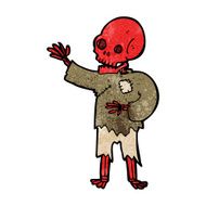 cartoon skeleton waving N6