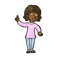 cartoon woman with idea N177