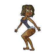 cartoon woman in lingerie N31