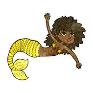 cartoon pretty mermaid N25