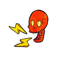 cartoon crazy skull N4
